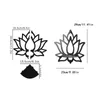 Dekorativa plattor Lotus Flower Corner Shelf Black Display Trävägghållare för dekor förvaring sovrum kontor hem present kvinnor