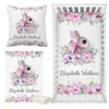 LVYZIHO rose violet Floral lapin ensemble de literie nom personnalisé lapin ensemble de literie bébé douche cadeau ensemble de literie 240229