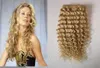 100g Mongolian Kinky Curly Clip Ins Human Hair 8 PiecesSet Brazilian Remy Curly Hair Clip In Human Hair Extensions7081714