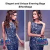 Evening Bags YYW Bling Sparkly Clutch Prom Cocktail Party Handbags For Women Sequins Clutches Wedding Purse Lady Shoulder Chain