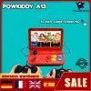 Står Powkiddy A13 CPU Simulator Löstagbar Joystick Videospelkonsol 10 tum stor skärm HD -utgång Mini Arcade Retro Game Play Players