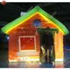 Hurtowe zajęcia na świeżym powietrzu Dekoracja świąteczna Oświetlenie LED Inflatible Santa House Party Cabin Namiot na sprzedaż