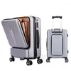 Valigie da 20 "24" pollici Valigia da viaggio per bagaglio a rotelle da donna con borsa per laptop Trolley universale per PC da uomo