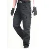 Pants High Quality 2022 Commando Male Loose Tactical Combat Trousers Black Pants Overalls Warfare Security Camouflage Cargo Pants