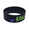 Charm Bracelets 1 PC Falling In Reverse Silicone Bracelet Inch Wide Black Adult Size