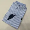 Men's T-Shirts Men Shirts Plaid shirt spring and autumn stripe shirt business dress shirt Fashion classic shirts mens embroidery decoration 240301