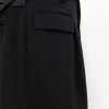 Broek yamamoto -stijl yoko heren casual broek capri broek, super losse zwarte strakke harem rokbroek