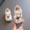 Sandales à bouts couverts pour enfants, chaussures d'extérieur roses à grandes fleurs, décontractées, mignonnes, à la mode, avec boucle à crochet, bout rond, chaussures pour bébés filles, 2022