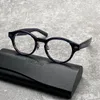 Montature per occhiali da sole Montature per occhiali rotonde stereoscopiche letterarie Designer per uomo e donna Anti-imbracature Prescrizione ottica ispessita retrò