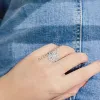 designer jewelry ringsLuxury 925 sterling silver snowflake lady diamond ring fashion designer Engagement ring high-quality jewelry girl love gift box