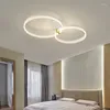 Tavan Işıkları Oturma Odası Lamba Modern Minimalist Atmosfer Halkası Işık İskandinav İç Ayırma Yatak Odası Şube LED