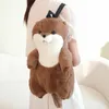 50cm Sea Otter Plush Backpack Cartoon Cute Toy Soft Stuffed Animal Shoulder Bag for Kids Girls Birthday Gifts 240223