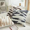 Pillow Fur Faux Design Cover 45x45cm Soft Striped Tie-dye Pilow Decorative For Livingroom Sofa Decor Pillowcase