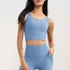 AL-068 Womens Yoga Bra Tank Top Summer One Piece Fixed Cup Bra Womens Fitness Sleeveless Fitness Yoga Fashion Top