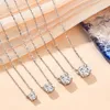 Diamond 65mm 1CT Necklace For Woman Pendant 925 Silver Women Chains Party Bridal Fine Jewelry 240228