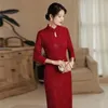 Ethnische Kleidung Chinesische Hochzeit Mutter Qipao Sexy ausgehöhlt Mandarin Kragen Vestidos Große Größe 5XL Kleid Elegante Party Cheongsam