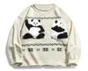 2020 Hip Hop Streetwear Chińskie panda patchwork mężczyzn Knitte Sweater Autumn Harajuku SWEATER Ożyści Bawełna Kobiety Kobiety Men1033221