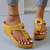 Femmes sandales d'été bout ouvert chaussures de plage tongs compensées pantoufles confortables mignon Zapatillas Casa Mujer 240228