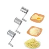 LMETJMA Set 3 tamburi Grattugia rotativa in acciaio inox Affettatrice da cucina Macina burro e cioccolato KC0003 240226