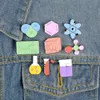 Cartoon Cute Chemical Molecular Beaker Alloy Drop Oil Brosch Emalj denim Badge