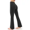 Kvinnors byxor Kvinnor Yoga Long Elastic High midja Bulfing Train Sport Slim Tights Flaged Trousers Seamless Pilates Fitness Leggings