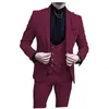 Men's Suits Oil Green Mens Suit For Wedding Groom Tuxedos Slim Fit Prom Party Custom Men Blazers 3 Piece Jacket Pants Vest Male Clothes