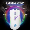 Mice 2.4G Gaming Mouse Wireless Optical Computer Mice w/ RGB Backlit 4800DPI Ergonomic Gamer Laptop PC Mouse for Windows