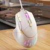 マウスRGB USB Wired Gaming Mouse 12800DPI調整可能9キーErgonomi PCラップトップオフィスミニマウスハンドルマクロ定義プログラミング