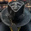 Skull Crowboy Hat Unique Headwear Halloween Costume Hat Gothic Cowboy Hat Party Stylish Ornament Creepy Hat 240226