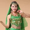 Stage Wear Fringe Belly Dance Sequin Top Shiny Bras Polyester Show Costumes Latin Tassel Performance Costume Nightclub