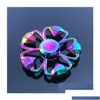 Trottola Colorf Lega di zinco Fidget Spinner Ruote Giroscopio Giocattoli Cuscinetto in metallo Arcobaleno Mano Spinner Focus Anti-Ansia Giocattolo Drop Deliv Dhq2Z