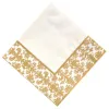 Serviettes 100 pièces serviettes en papier jetables usage quotidien restaurant tissu cocktail garniture florale imprimé or garniture serviette jetable