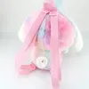 2024 criativo longo orelha coelho arco-íris pelúcia mochila grande olho/esquint lolita design crianças para fora brinquedo de férias macio presente aniversário atacado