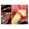 Charm Bracelets Blessed Lucky For Female Red Rope Couples Gold Bead Bracelet With Men And Women Drop Delivery Jewelry Dhvmb