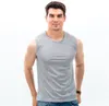 2pcsLot Men039s Zomer T-shirt Koelvest Ijs Zijde Sneldrogende Top Tees O Hals Mouwloze T-shirts voor Work out Sport Mannelijke Co3748733