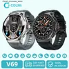その他の時計Colmi V69 1.85インチ高解像度Bluetoothコールインテリジェントメンズエクササイズとフィットネストラッカーハートモニター710MAH Q240301