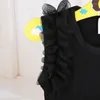 Pagliaccetti Abito nero Tutina per bambina Tutu di pizzo Tute nate Bambina Abbigliamento intero Camicia 0-2 anni Bebe Roupas Abbigliamento per neonati Cotone