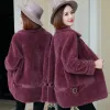 Pelliccia Delle Donne 2023 di Inverno Reale di Pecora Shearling Agnello Cappotto di Pelliccia di Moda Femminile Giacca di Pelliccia di Lana Delle Signore Addensare Caldo Casual Tuta Sportiva L666