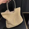 Designer Designer Straw Rafia Weave Tote Borse Vintage Top maniglia TOTS Shopping Shopping Pocha