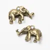 Charms 15 Stück Retro-Metall-Zinklegierung-Elefant-Anhänger für DIY handgefertigte Schmuck-Halskettenherstellung 7512