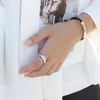 Pierścionki ślubne Bijoux moda Prawdziwy srebrny kolor nieregularne łańcuchy dla kobiet Boho Regulowane antyczne Anillos Joyas de Plata