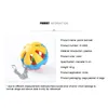 Andra fågelförsörjningar 1st trefärgade papegoja klocka plast leksakskoll hänge roterande husdjur
