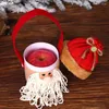 Christmas Decorations Candy Bag Santa Claus Snowman Elk Gift Treat Bags Portable Snack Handbag Baskets For Party Decoration Supplies -