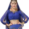 Stage Wear 2024 Fashion Belly Dance Top Sequined Pärled Sexig Dancing Costume Festival Club Party Fringe för Thailand/Indien/Arab