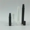 100pcs/lot 2ml 3ml 4ml 5ml Pink White Black Clear Plastic Perfume Spray Bottle Sample Mist Sprayer Atomizer Perfume Bottle 240226