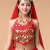 Stage Wear Fringe Belly Dance Sequin Top Shiny Bras Polyester Show Costumes Latin Tassel Performance Costume Nightclub