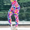 Tenue pour femmes fitness Leggings sexy sport hauts taies pantalon yoga numérique imprimé mer miw de course de course