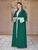 Vêtements ethniques Mode Abayas Djellaba Robe musulmane Dubaï Pleine longueur Abaya Turquie Islam Robe avec écharpe WY1843