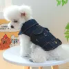 Vestes chien chat veste en jean veste de mode bleu Denim manteau gilet pour animal de compagnie chiot Taddy Schnauzer printemps/automne vêtements vêtements