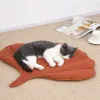 Mats Cat Bed Mat Leaf Shape Soft Dog Bed Mat Soft Crate Pad Washable Mattress for Medium Small Dogs and Cats Kennel Pad Pet Mat